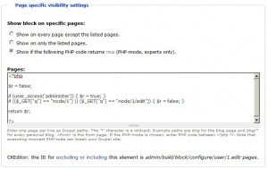 Page Specific Visibility Settings In Navigation Block